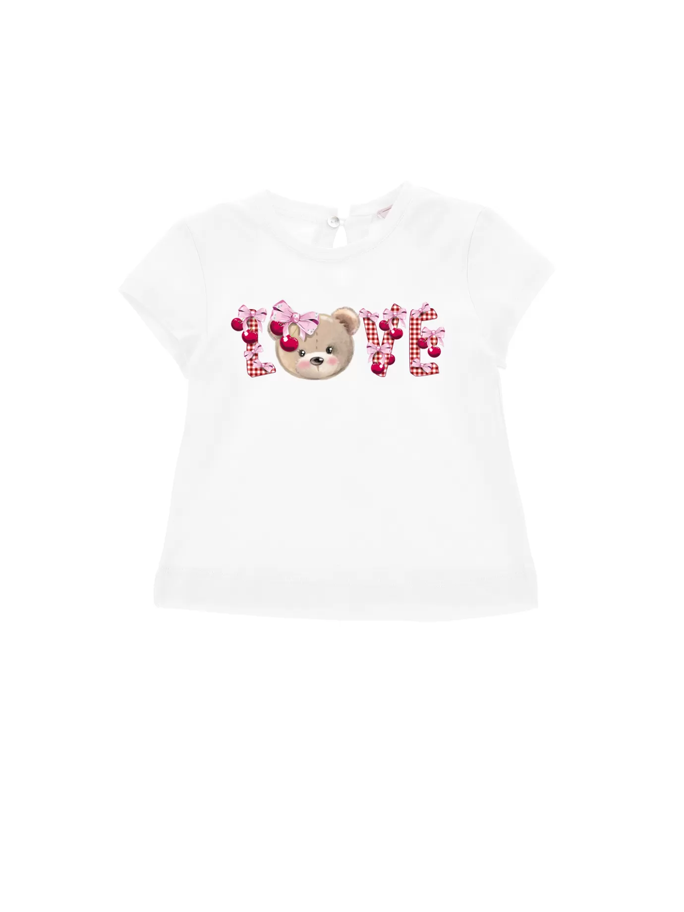 Monnalisa Love and teddy bear print jersey T-shirt- Tops, T-shirts&shirts | Clothing