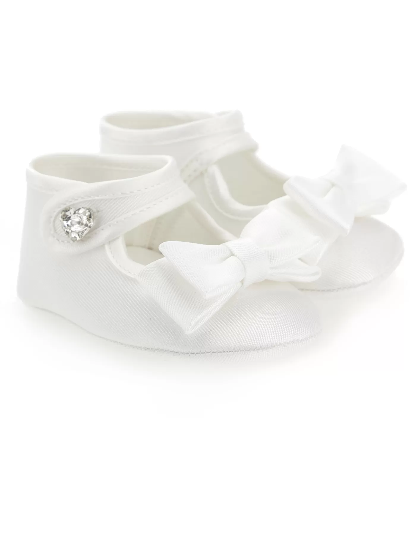 Monnalisa Mikado ballet flats with bow- Pre-walker Shoes | Pre-walker Shoes