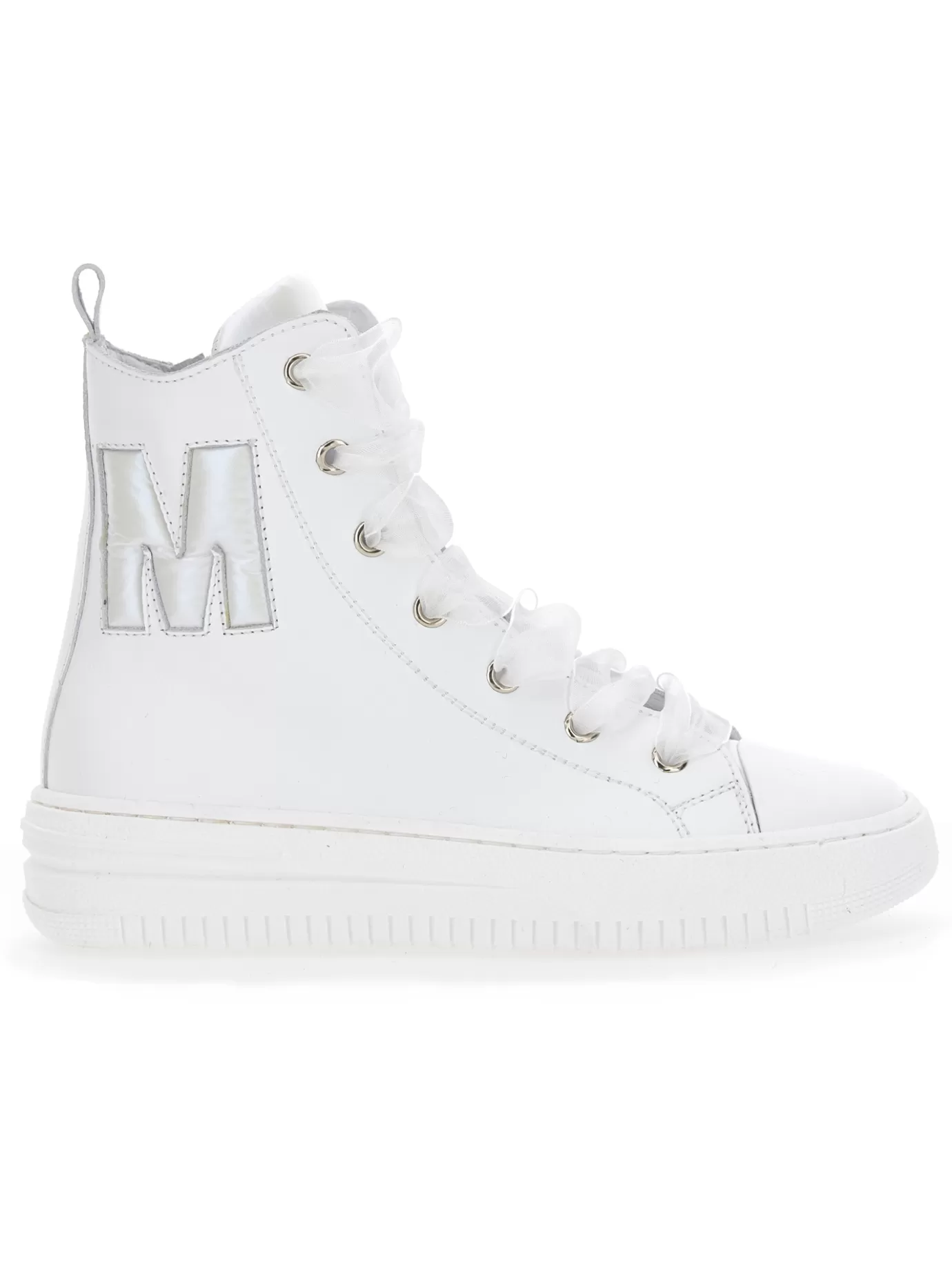 Monnalisa Nappa leather high-top sneakers- Sneakers | Sneakers