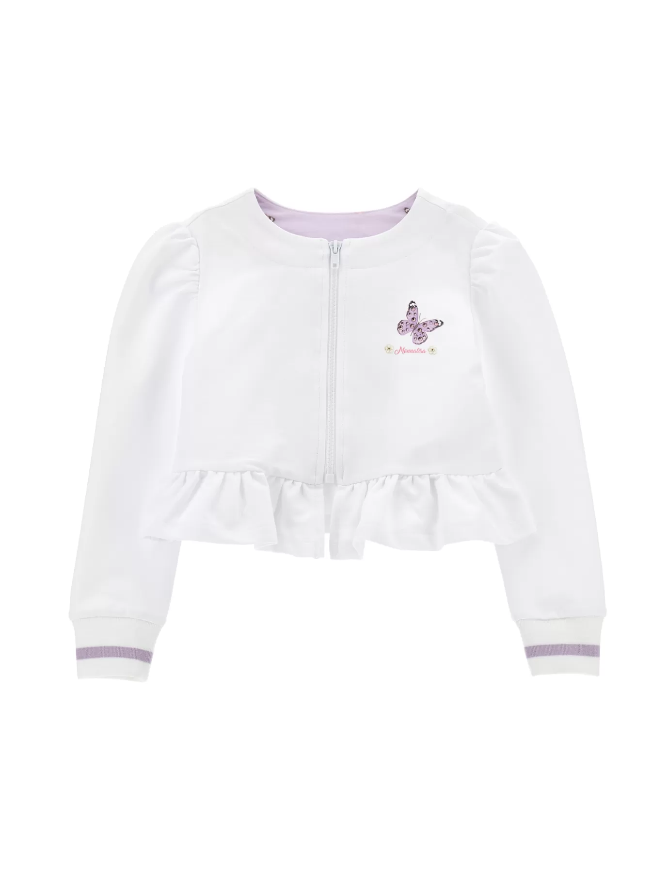 Monnalisa Open Rapunzel sweatshirt with trim- Cardigans&sweaters | Cardigans&sweaters