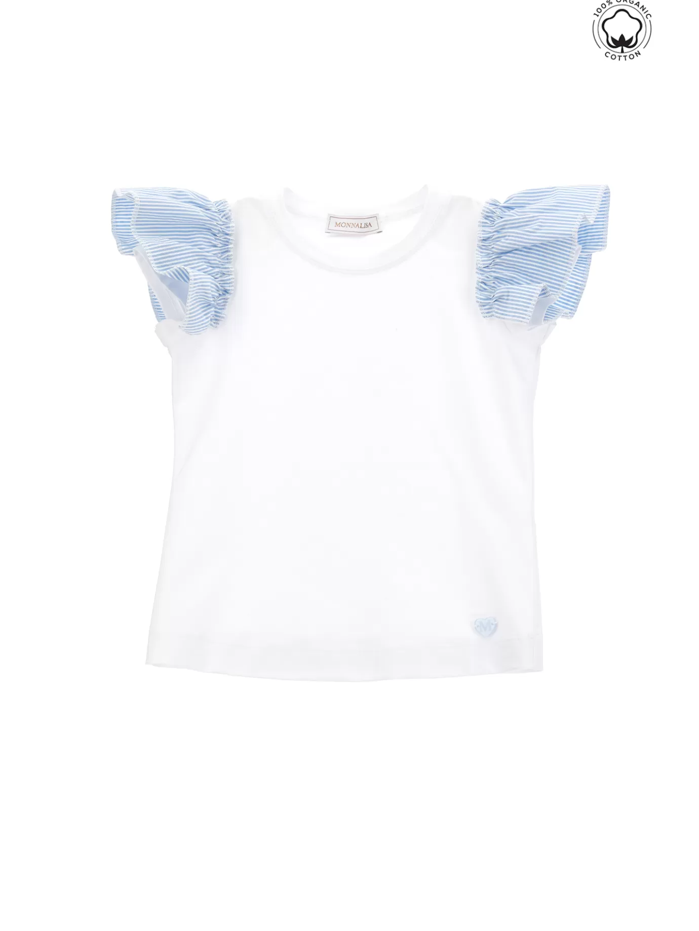 Monnalisa Organic cotton T-shirt with flounces- Tops, T-shirts&shirts | Tops, T-shirts&shirts