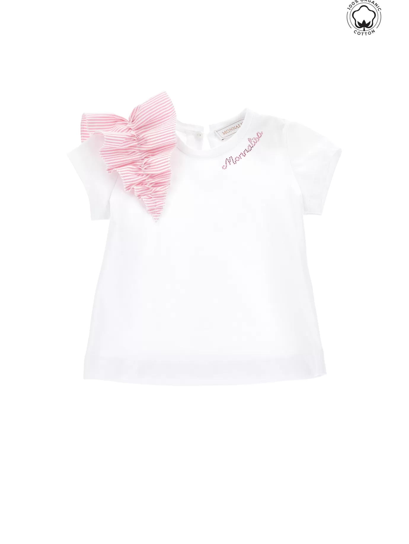 Monnalisa Organic cotton T-shirt with ruffles- Tops, T-shirts&shirts | Clothing