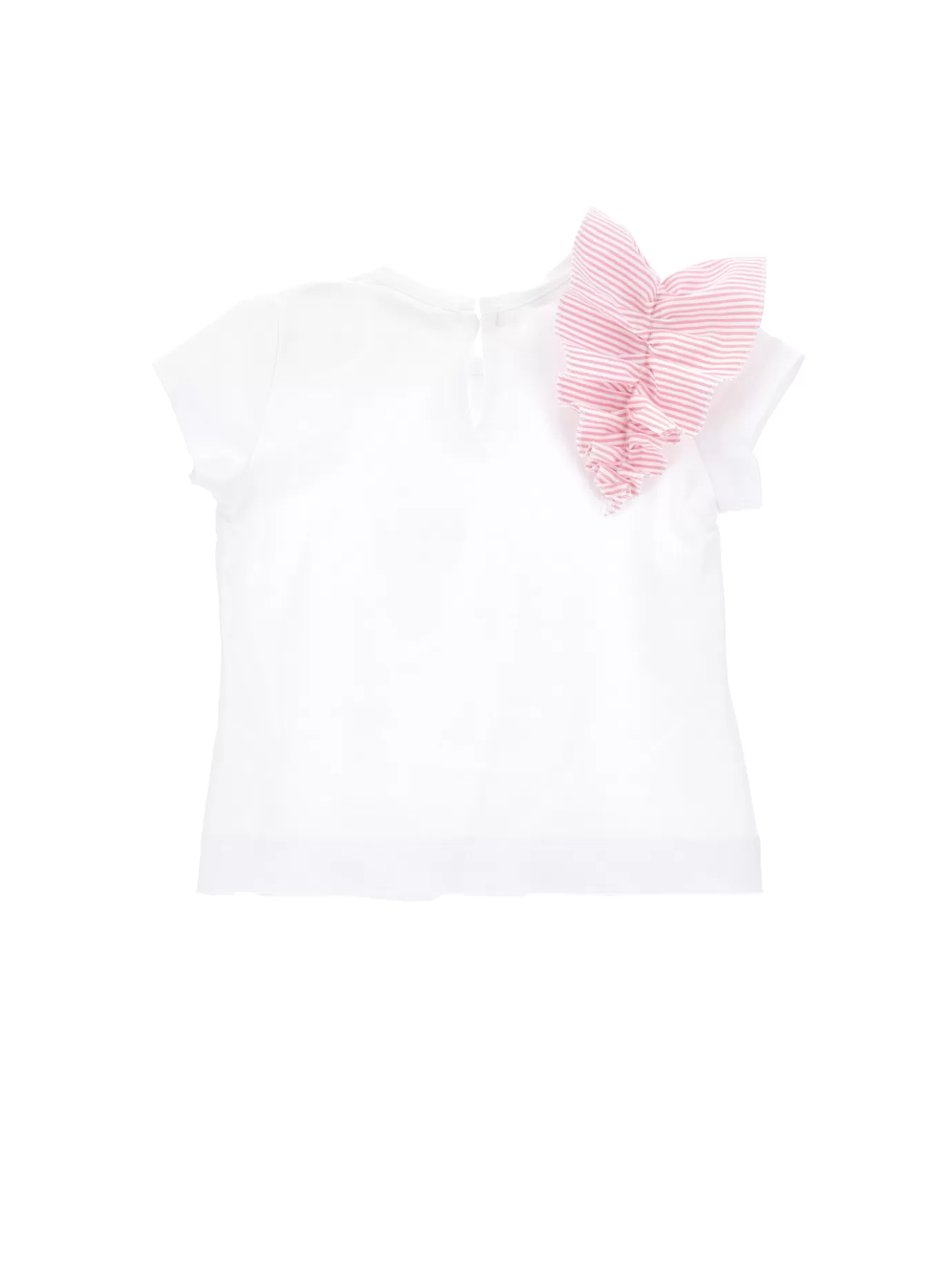 Monnalisa Organic cotton T-shirt with ruffles- Tops, T-shirts&shirts | Clothing