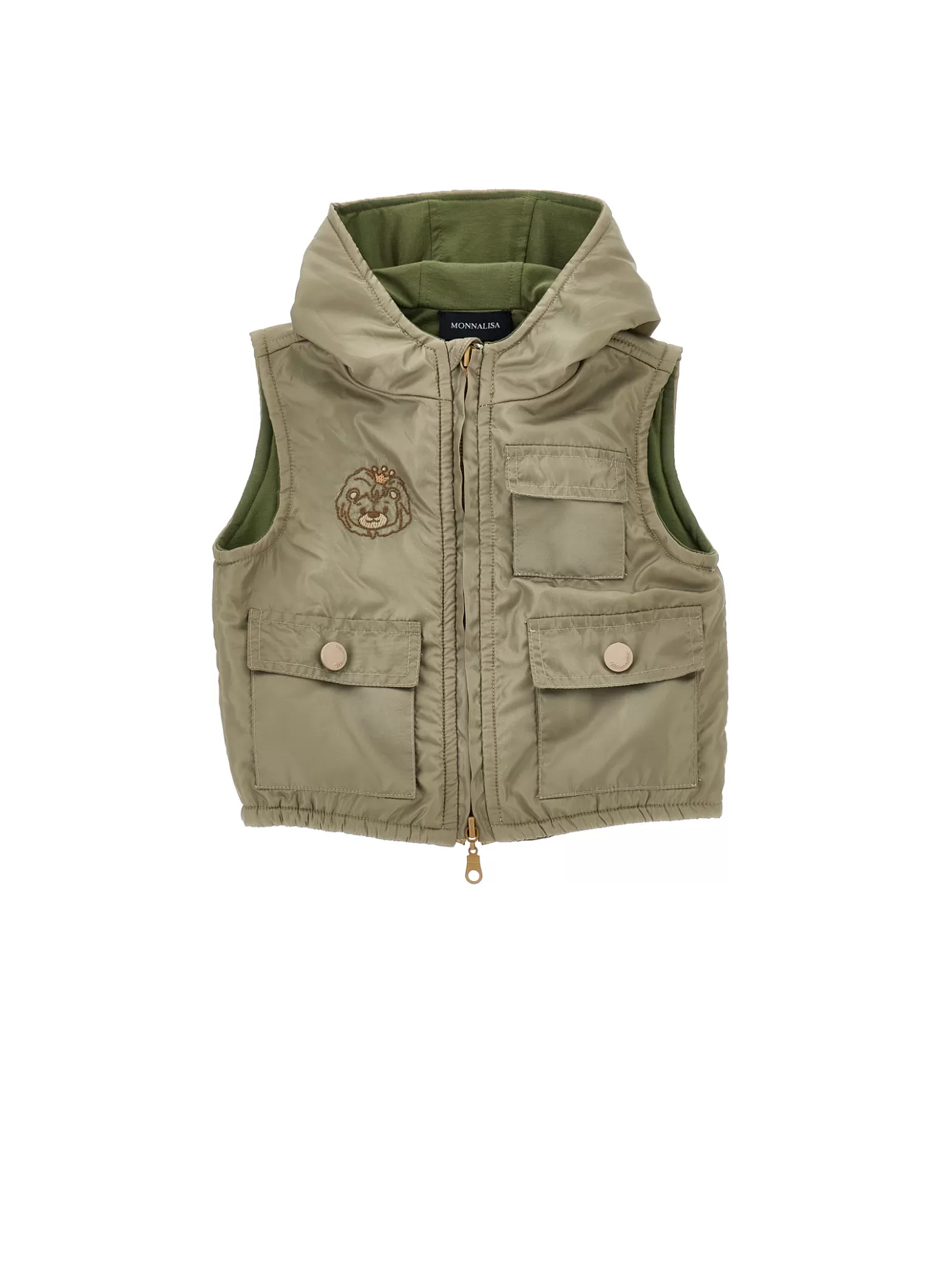 Monnalisa Padded waistcoat with lion cub-BOY Coats&jackets | Clothing