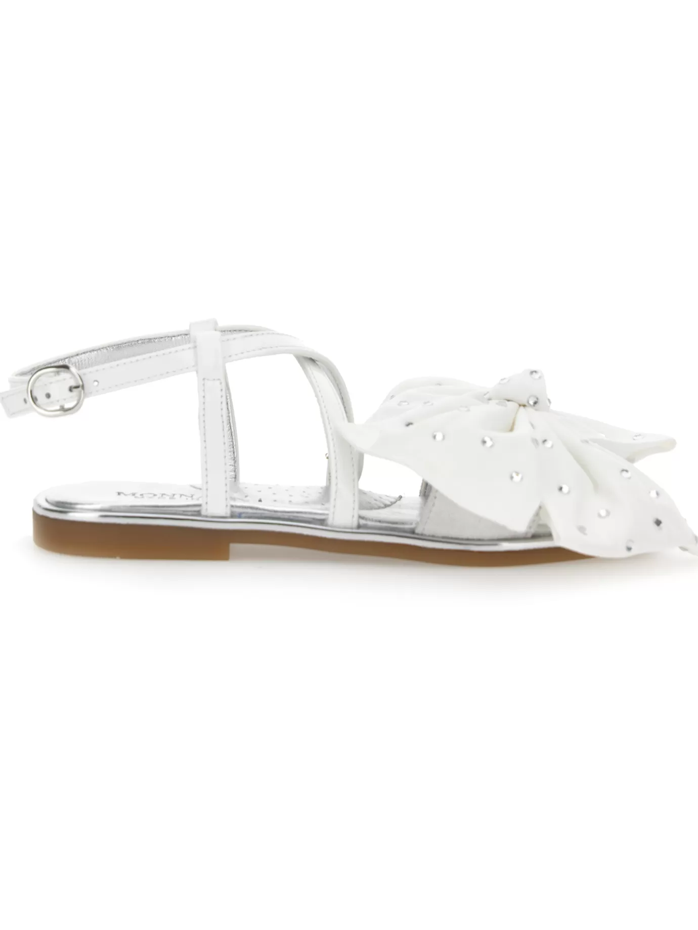 Monnalisa Patent leather sandals with maxi bow- Sandals | Sandals