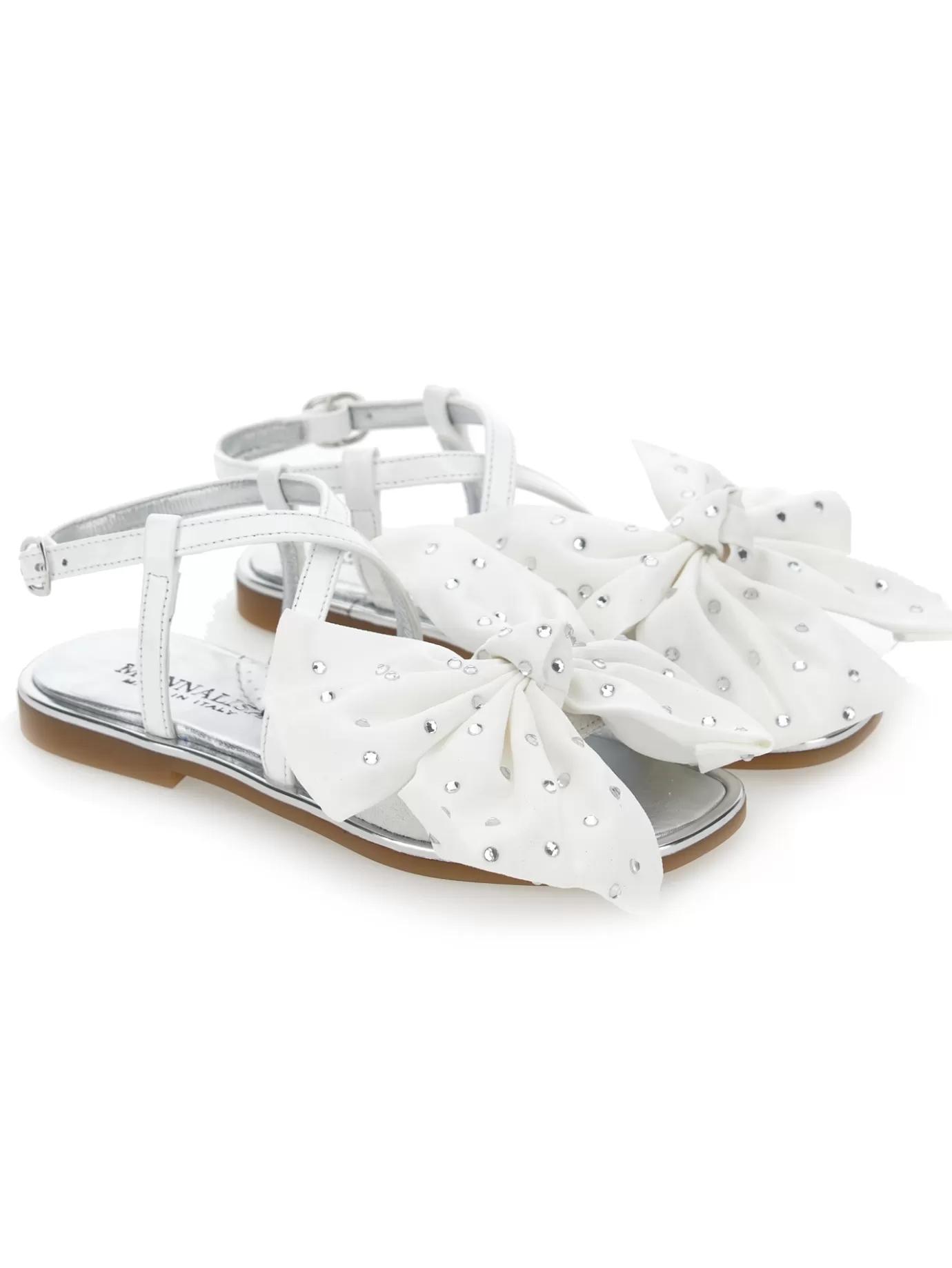 Monnalisa Patent leather sandals with maxi bow- Sandals | Sandals