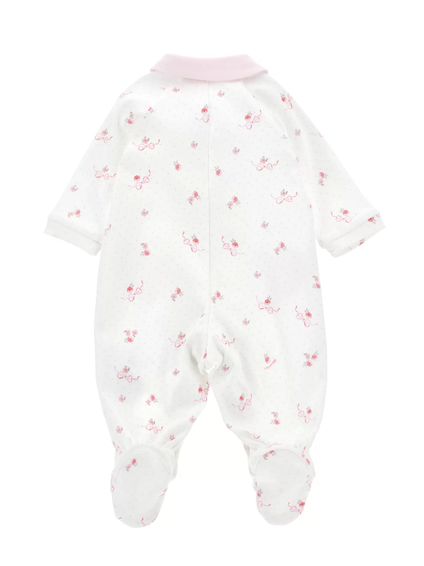 Monnalisa Patterned cotton playsuit- Newborn