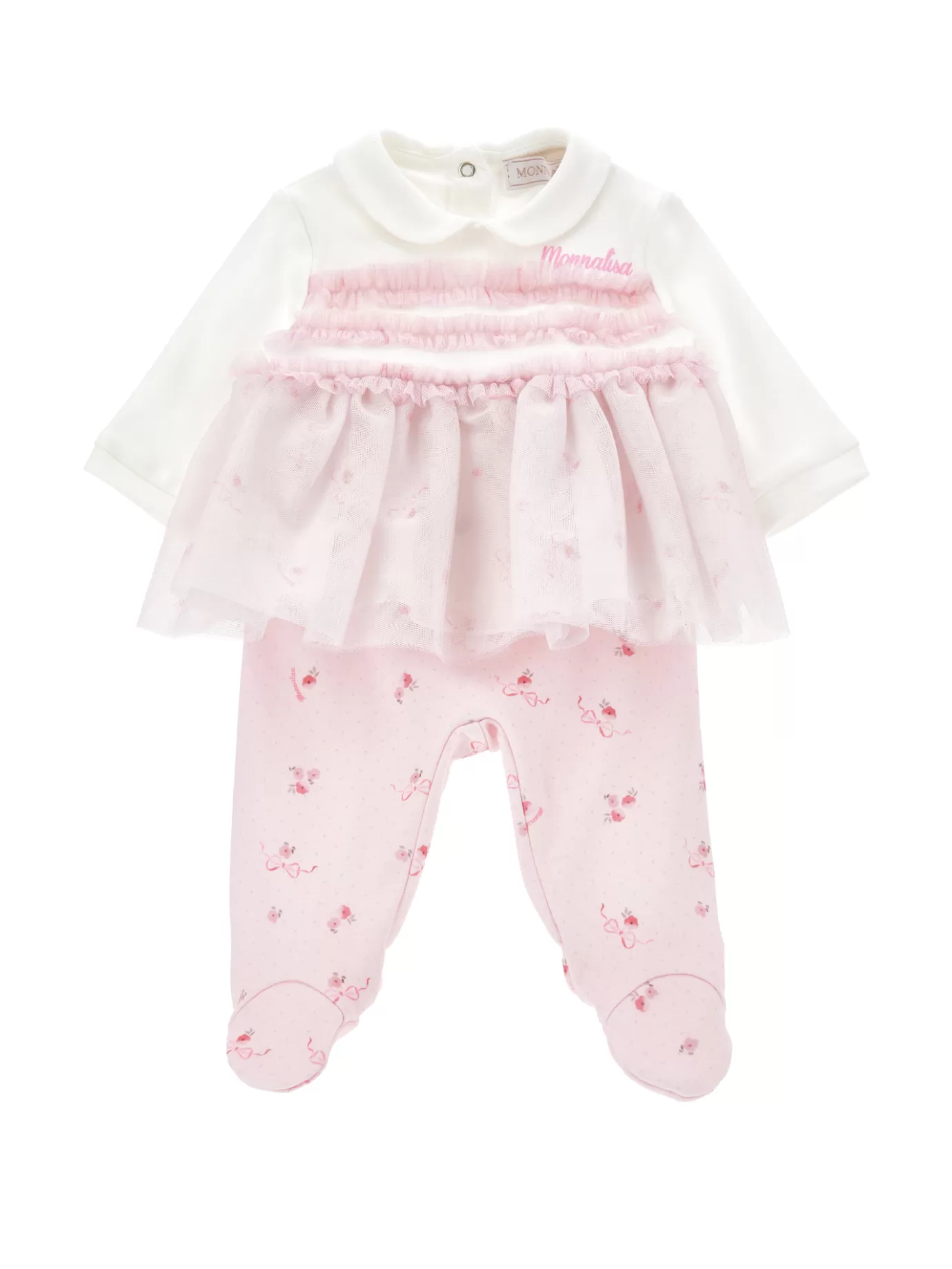 Monnalisa 2-piece printed tulle set- Newborn