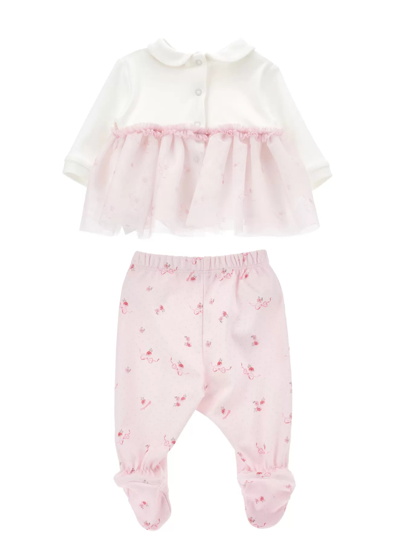 Monnalisa 2-piece printed tulle set- Newborn