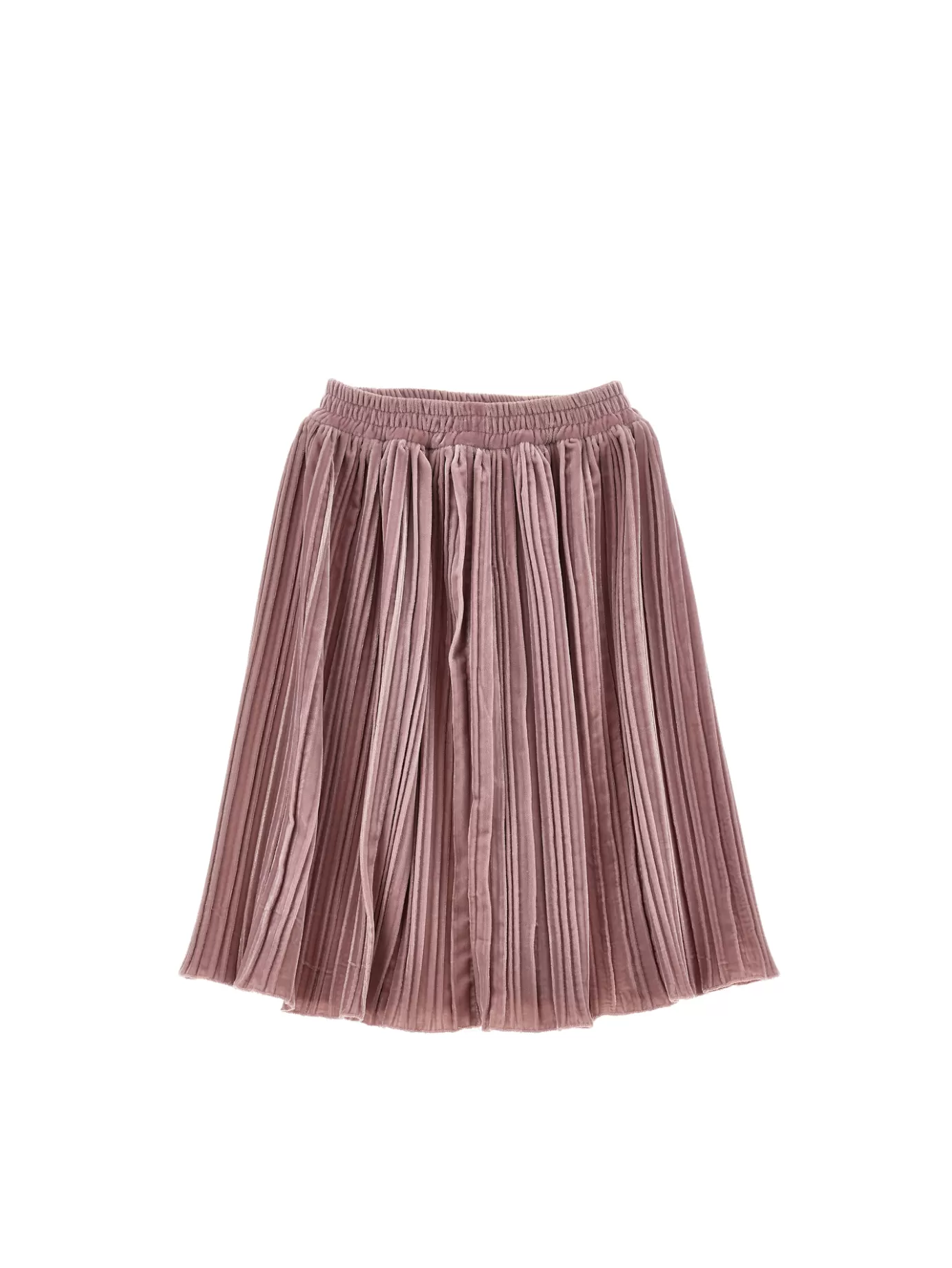 Monnalisa Plissé velvet skirt- Skirts | Clothing