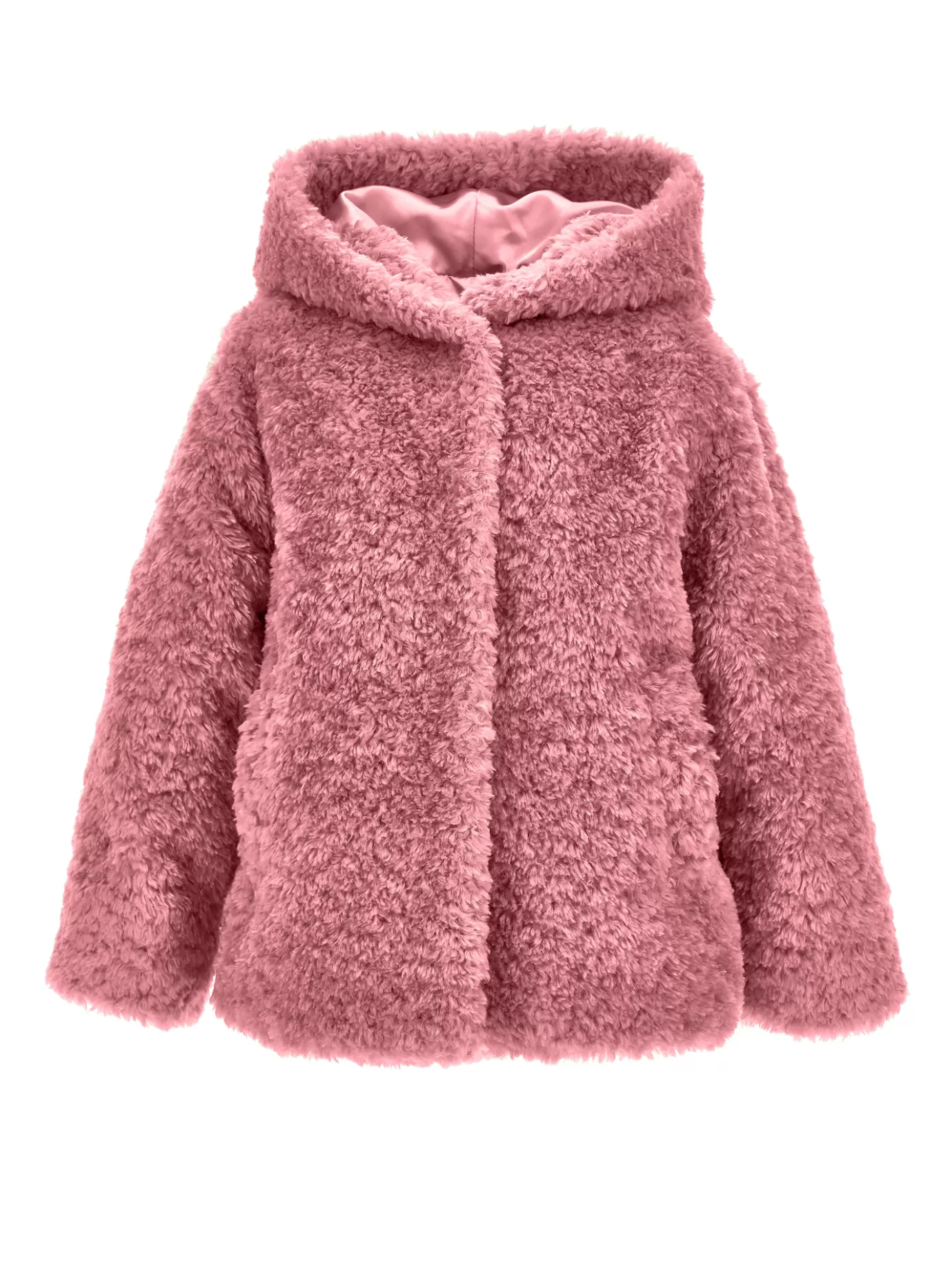 Monnalisa Plush jacket with hood- Coats&jackets | Clothing