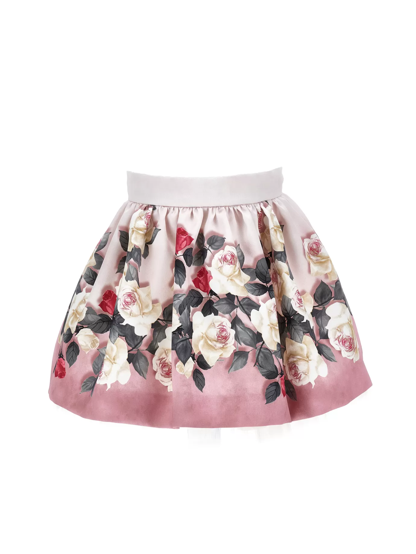 Monnalisa Rose Mikado skirt- Skirts | Clothing