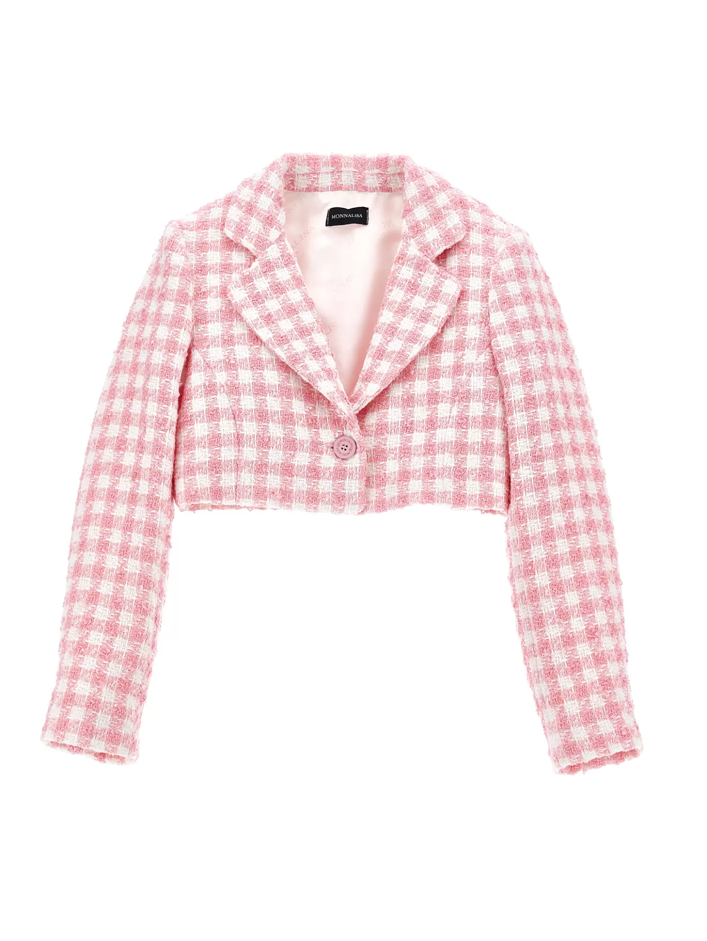 Monnalisa Short houndstooth jacket- Coats&jackets | Coats&jackets