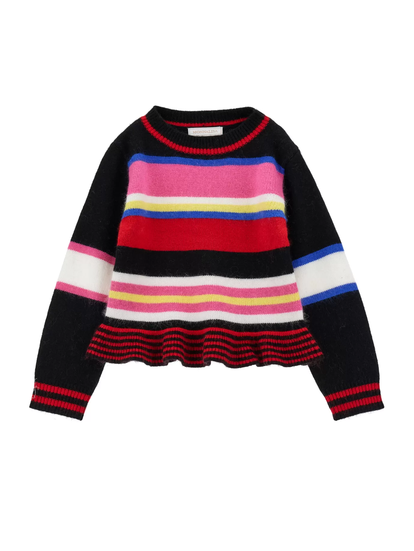 Monnalisa Soft striped sweater- Cardigans&sweaters | Clothing