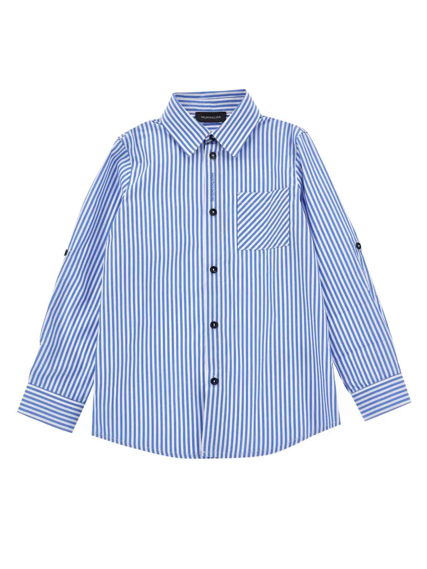 Monnalisa Striped fabric shirt-BOY T-shirts&shirts | T-shirts&shirts