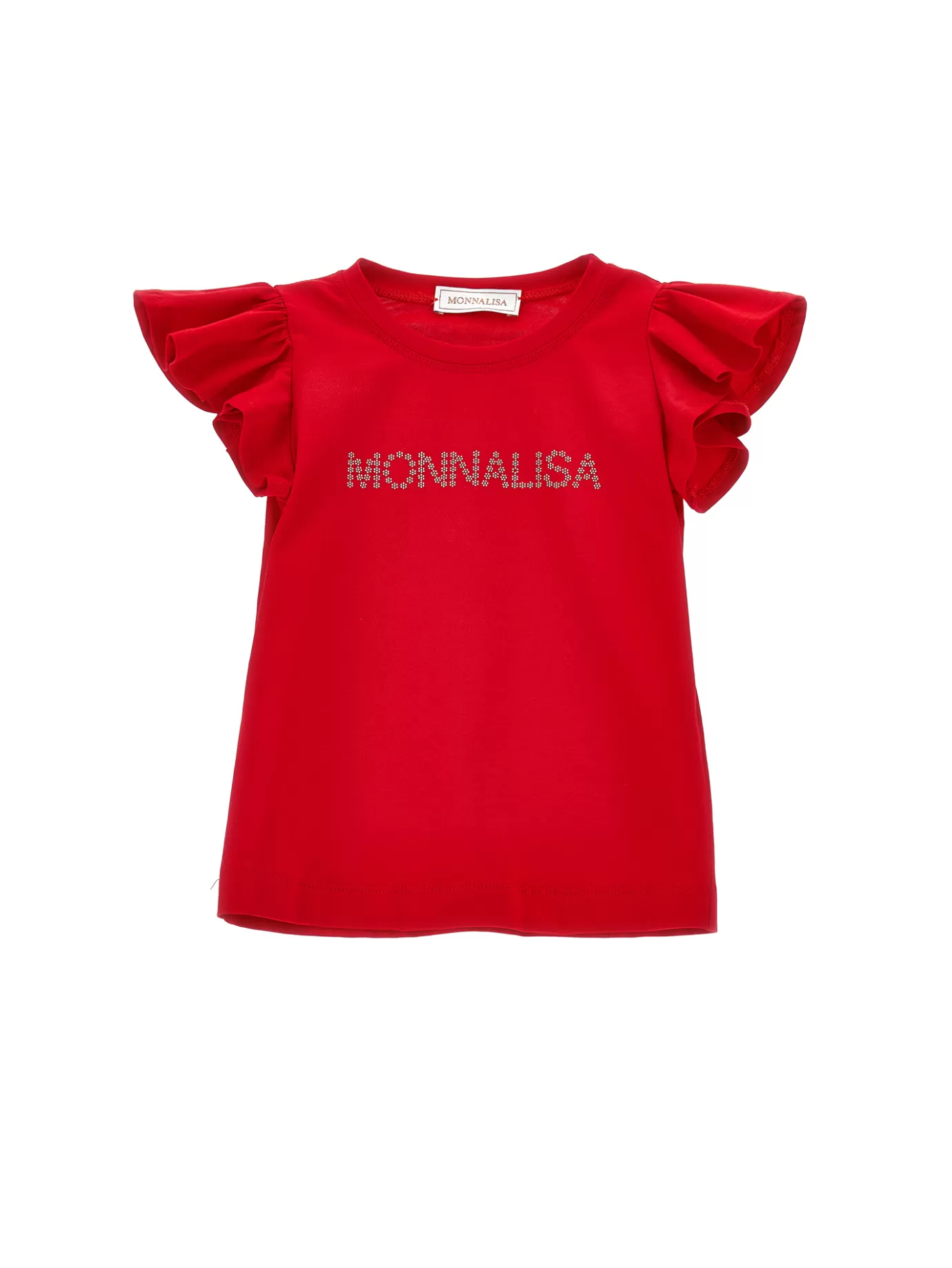 Monnalisa Studded logo jersey T-shirt- Tops, T-shirts&shirts | Tops, T-shirts&shirts