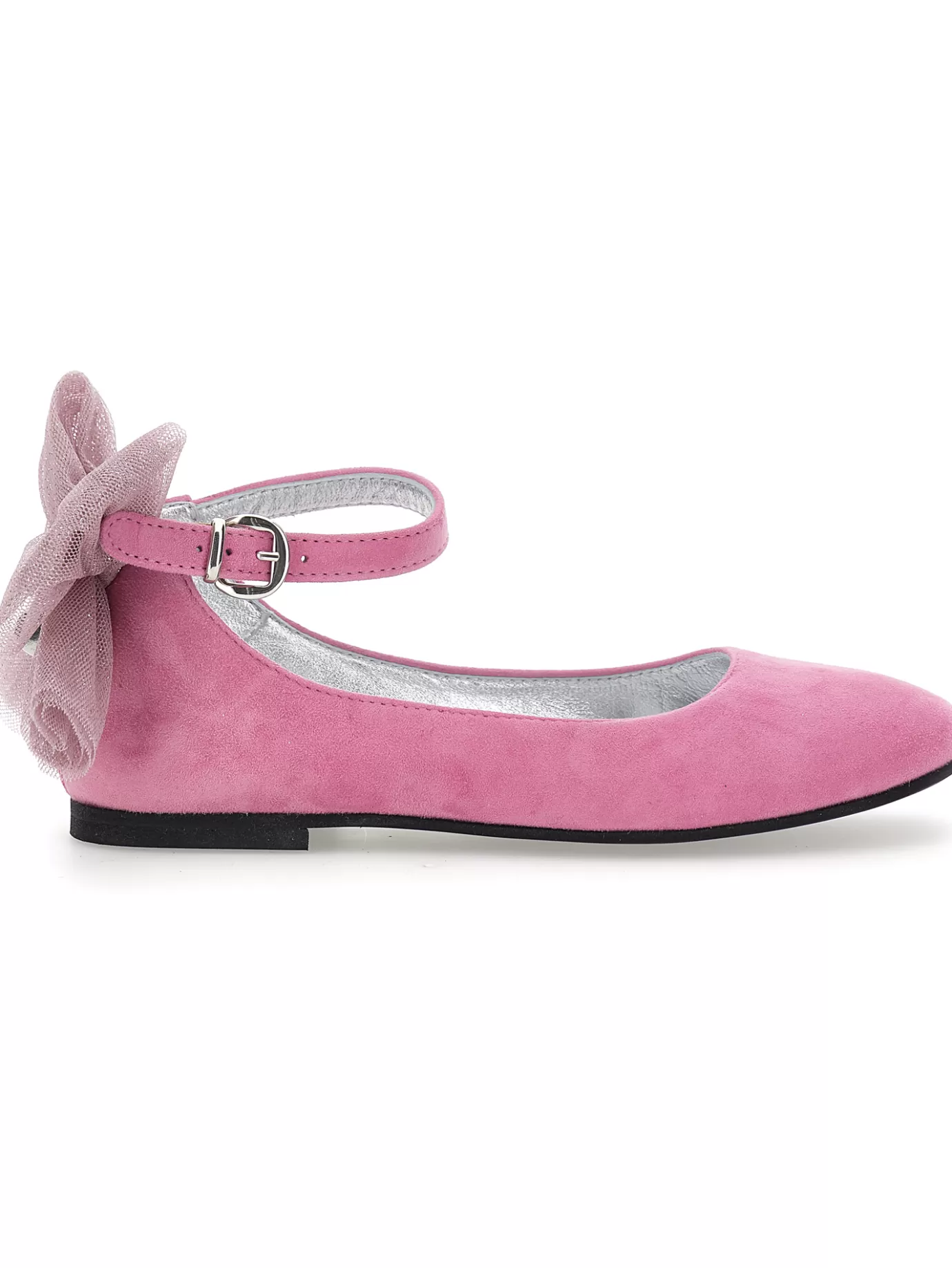 Monnalisa Suede ballet flats with bow- Ballerinas