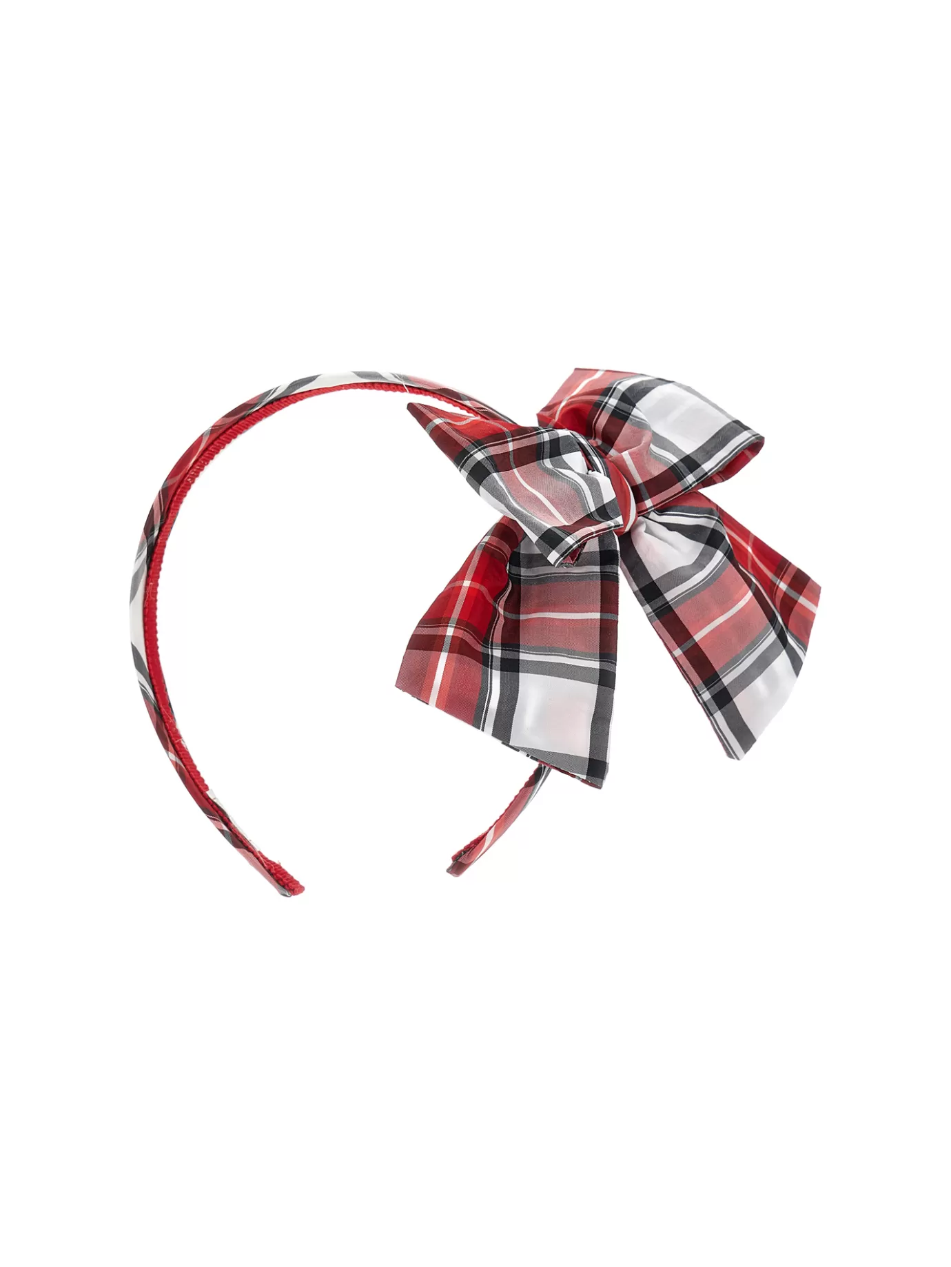 Monnalisa Tartan taffeta hairband- Hair Accessories | Accessories