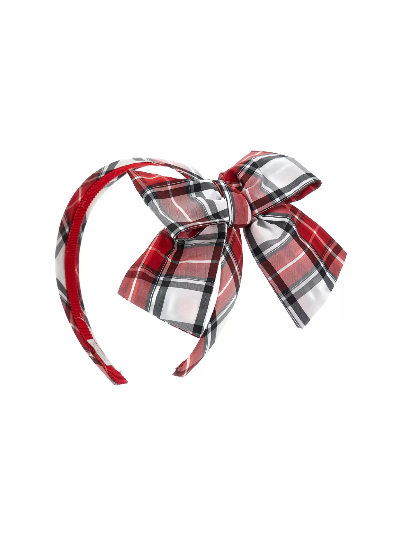 Monnalisa Tartan taffeta hairband- Hair Accessories | Accessories