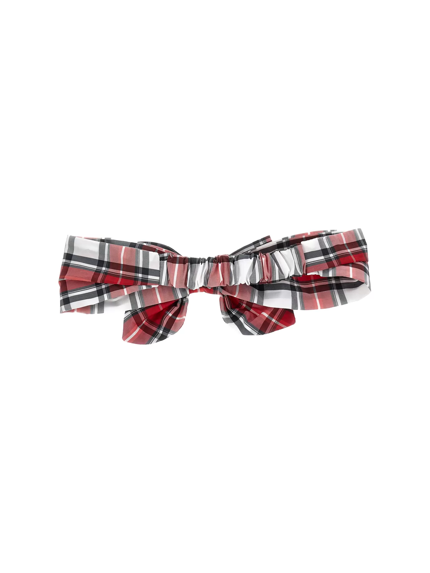 Monnalisa Tartan taffeta headband- Hair Accessories | Accessories