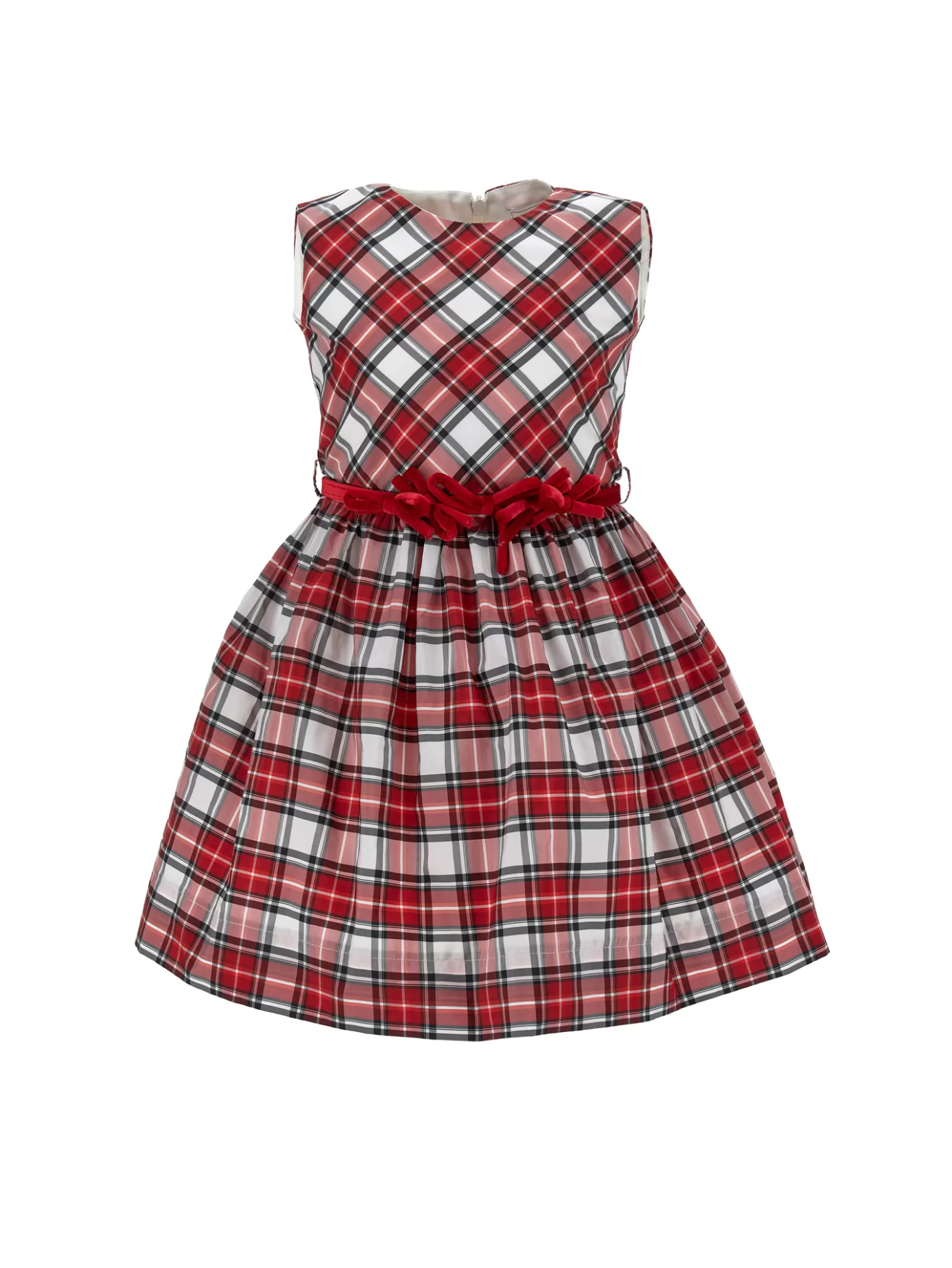 Monnalisa Tartan taffeta pinafore dress- Dresses&jumpsuits | Clothing