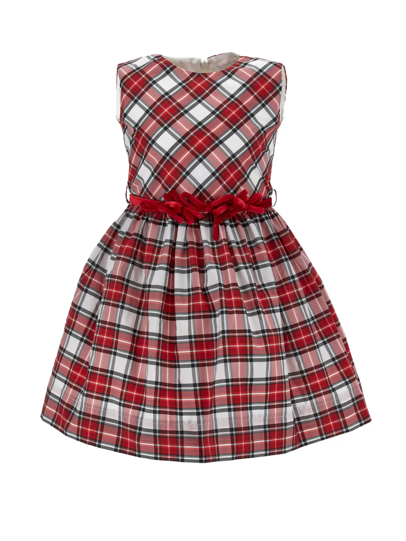 Monnalisa Tartan taffeta pinafore dress- Dresses&jumpsuits | Clothing