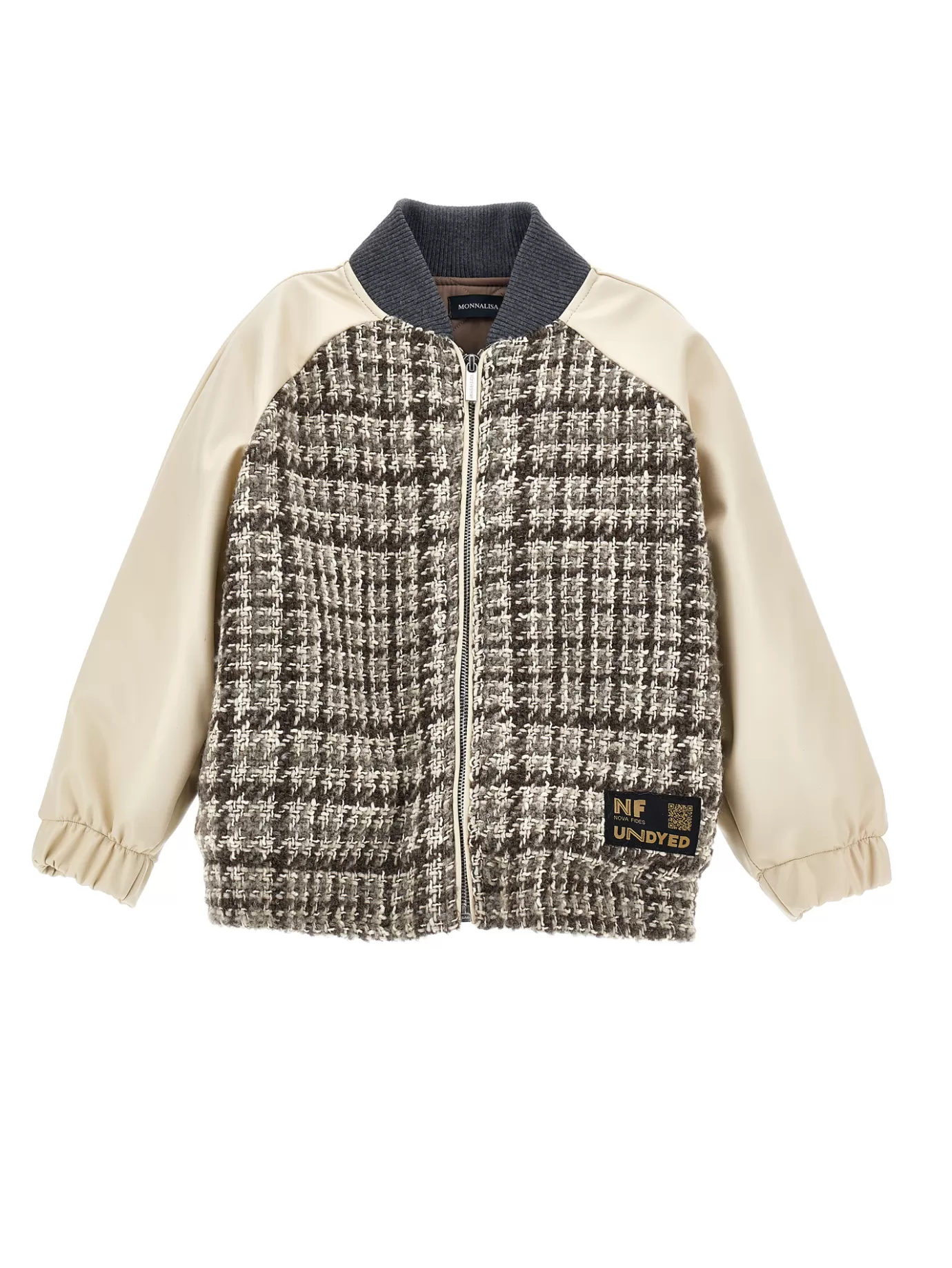 Monnalisa Tweed bomber jacket-BOY Coats&jackets | Clothing