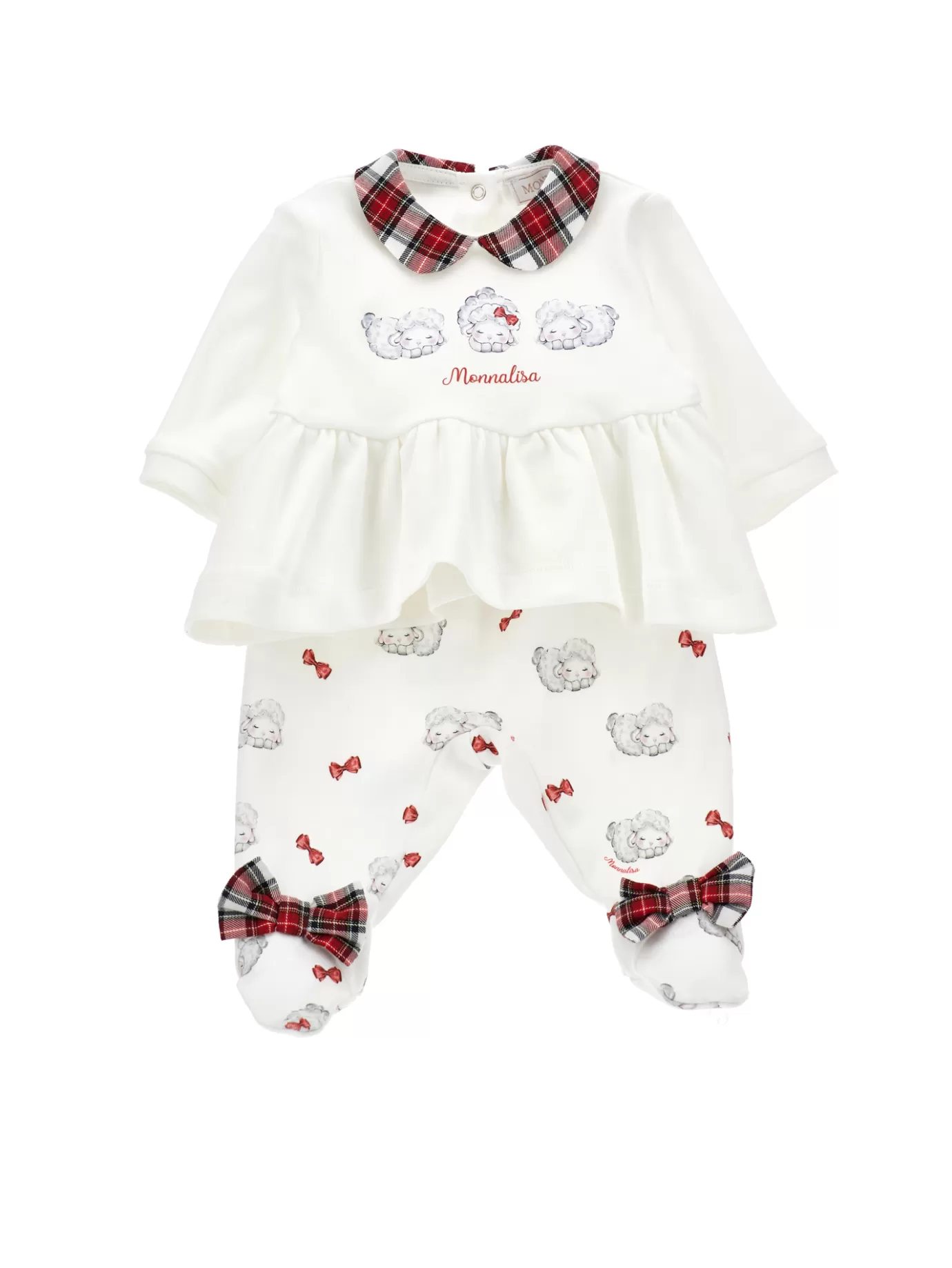 Monnalisa Two piece set with leggings and blouse- Newborn