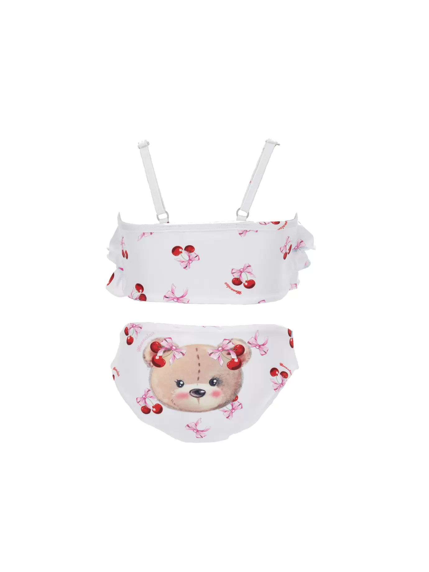 Monnalisa Two-piece swimsuit with teddy bear- Beachwear | Clothing