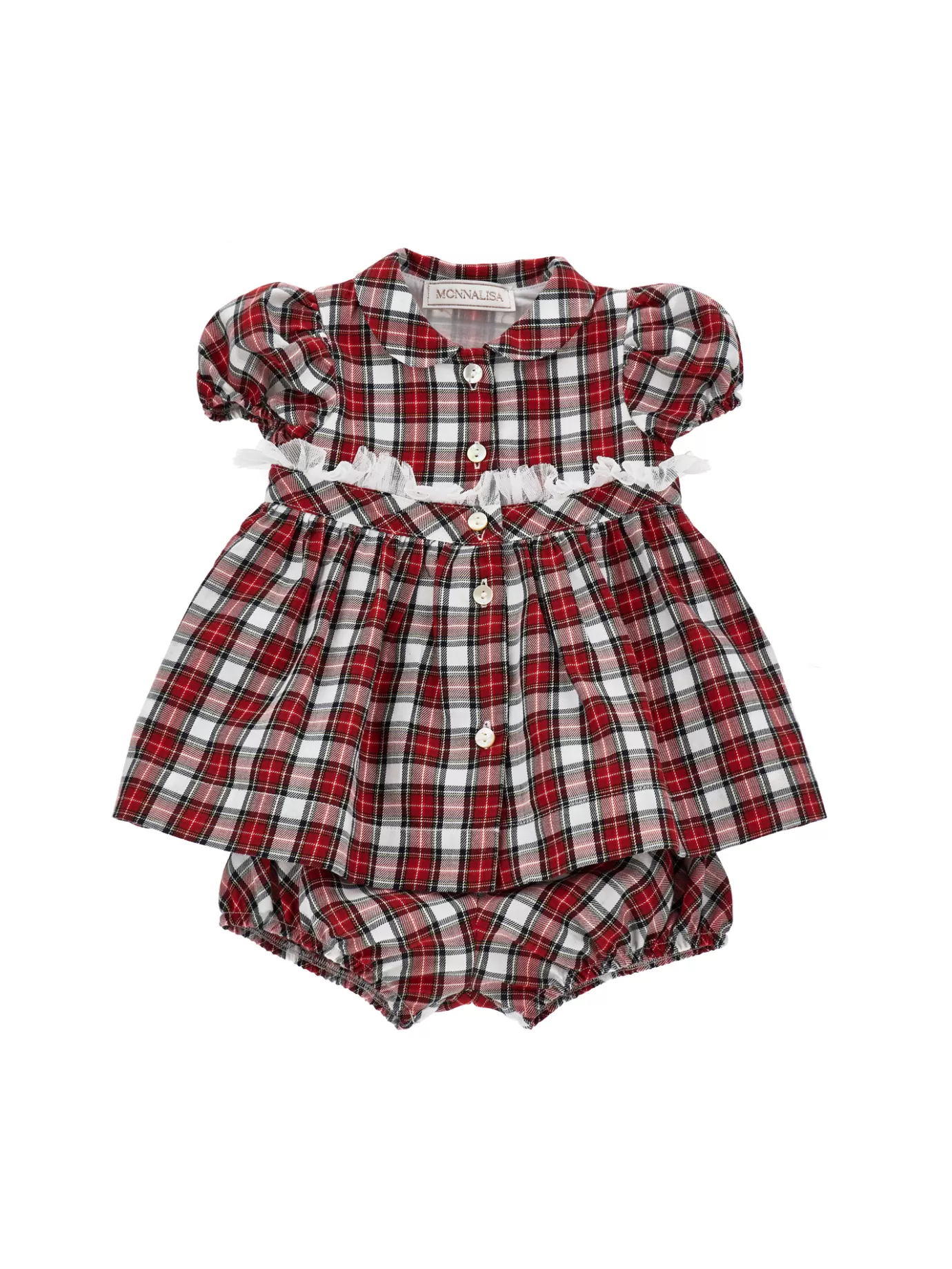 Monnalisa Two-piece tartan set- Newborn