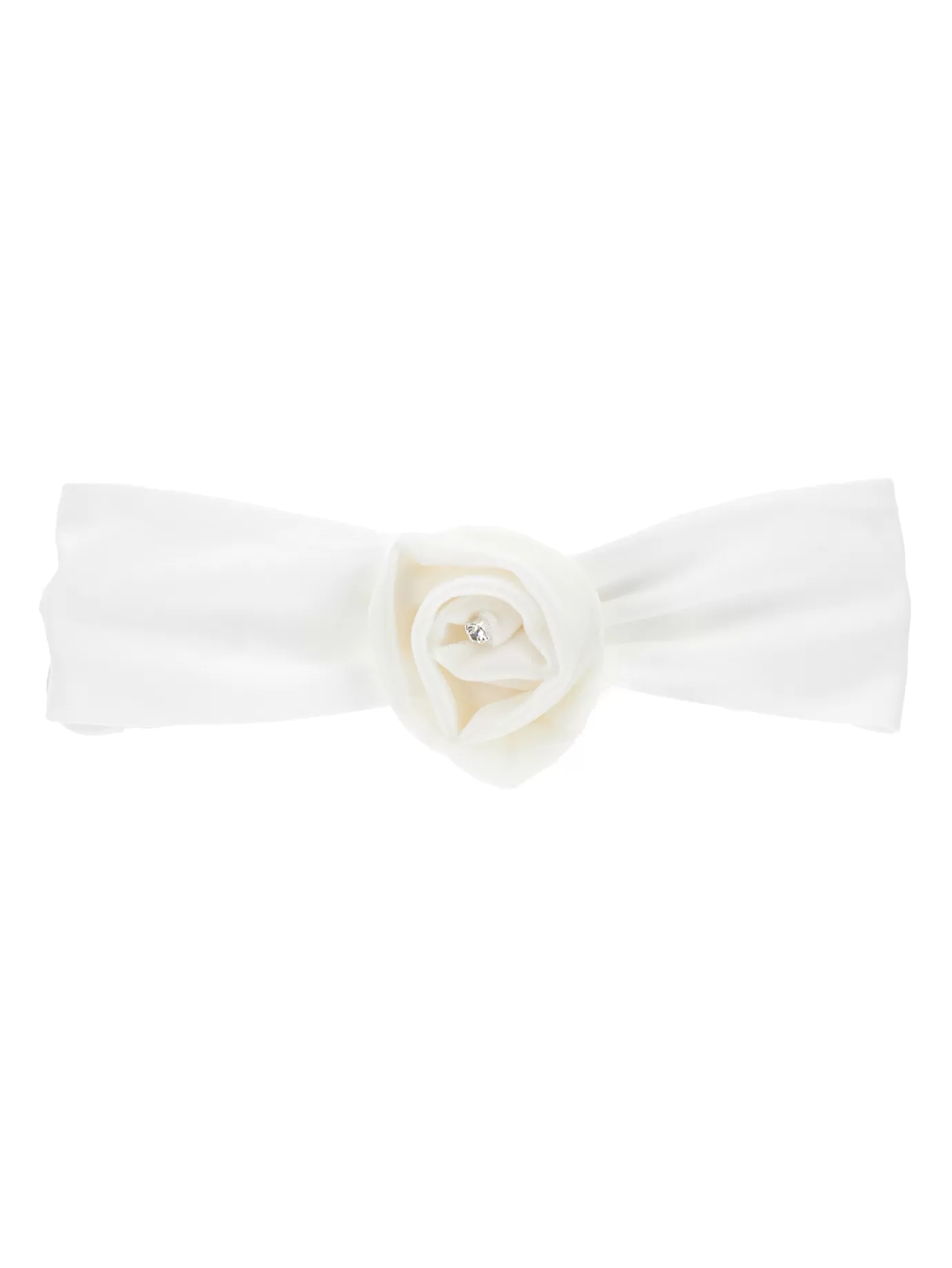 Monnalisa Velvet band with rose- Hair Accessories | Accessories